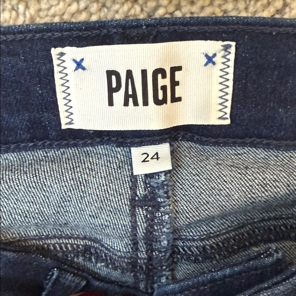 Paige Manhattan Bootcut Jeans | Size 24 | Dark Wash - Picture 5 of 10